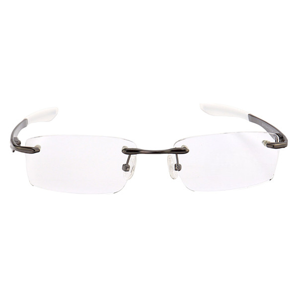 Armação de Óculos Flutuante Sem Aro Wingfold Grafite e Branco